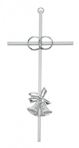 25th Anniversary Cross - 8 inch Metal - Silver
