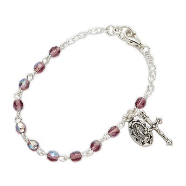 Baby Birthstone Rosary Bracelets - Amethyst