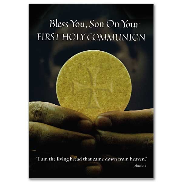 Bless You Son on Your First Holy Communion - Black