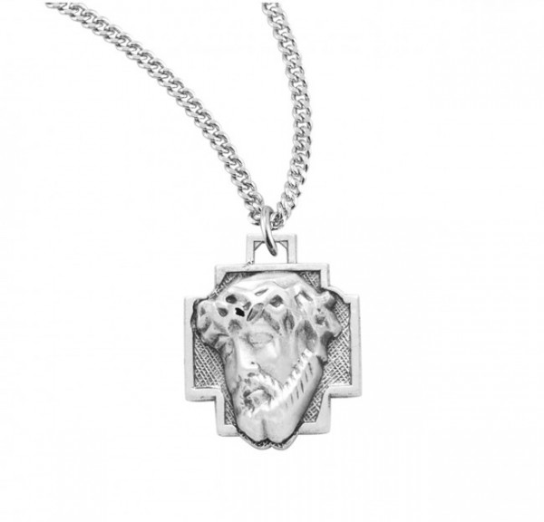 Boy's Christ Head Medal - Sterling Silver
