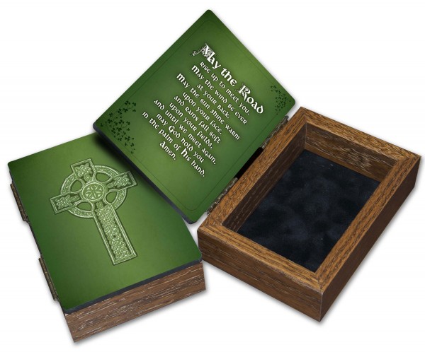 Celtic Cross Keepsake Box - Brown