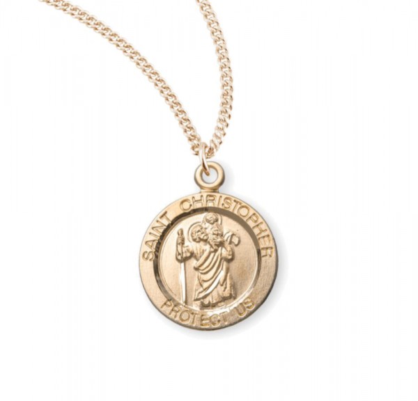 Child's St. Christopher Necklace - Gold Plated