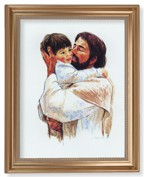 Christ with Child - Love 11x14 Framed Print Artboard - #129 Frame