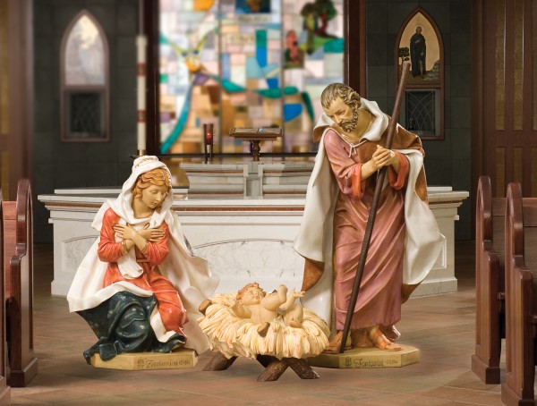 Church Nativity Set 50&quot; - Holy Family - Full Color