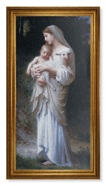 Church Size Divine Innocence 22x44 Antiqued Frame Print or Canvas - Stretched Canvas