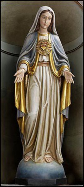 Church Size Immaculate Heart of Mary 48 Inch High Statue - Full Color