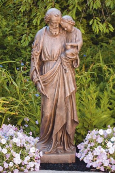 Church Size St. Joseph Statue 54.5 Inches - Classic Iron Finish