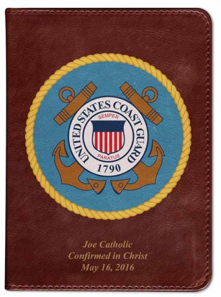 Coast Guard Catholic Bible - Burgundy