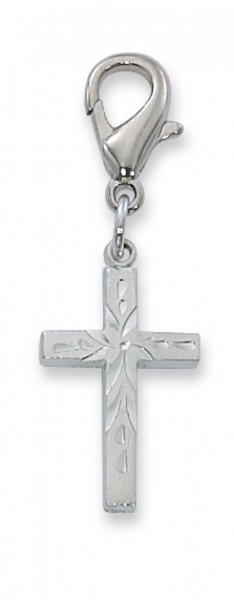 Cross Clipable Charm - Silver