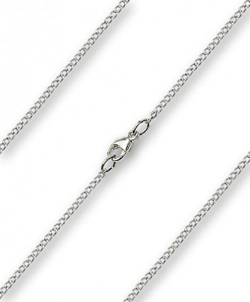 Curb Chain with Clasp Various Lengths and Metals - Sterling Silver