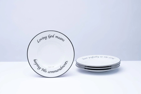 Daily Bread Appetizer Plates - Set of 4  - White