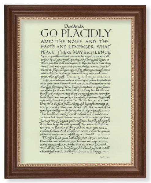 Desiderata Poem 11x14 Framed Print Artboard - #127 Frame