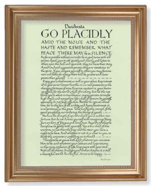 Desiderata Poem 11x14 Framed Print Artboard - #129 Frame