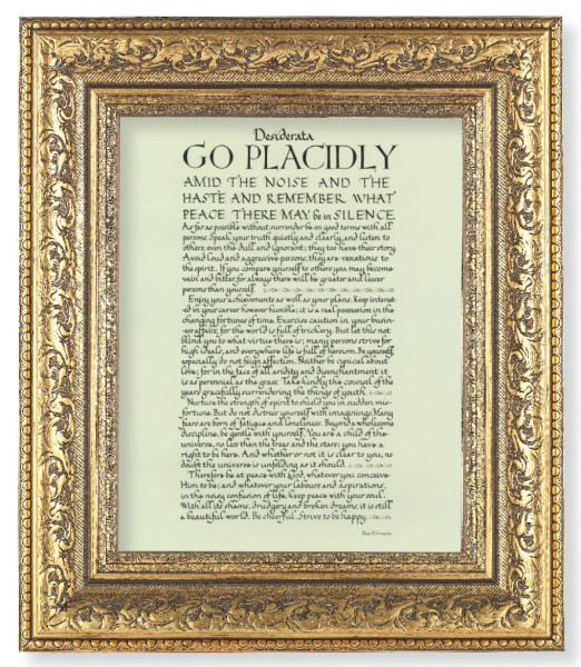 Desiderata Poem 8x10 Framed Print Under Glass - #115 Frame