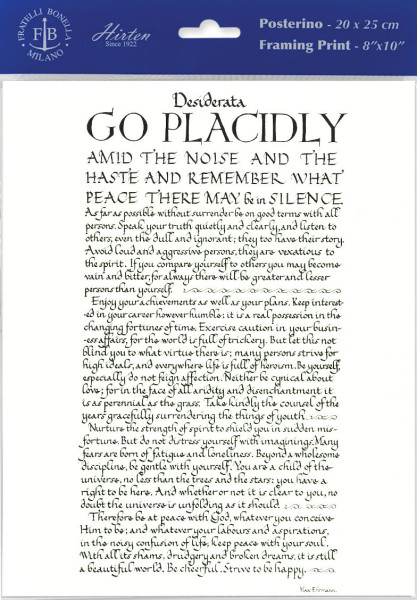 Desiderata Poem Go Placidly Print - Sold in 3 Per Pack - Multi-Color