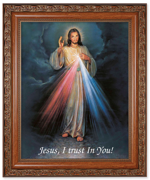 Divine Mercy 8x10 Framed Print Under Glass - #161 Frame
