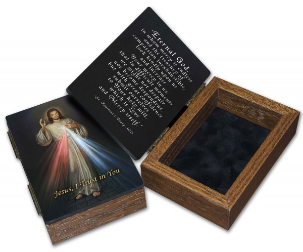 Divine Mercy Keepsake Box - Brown