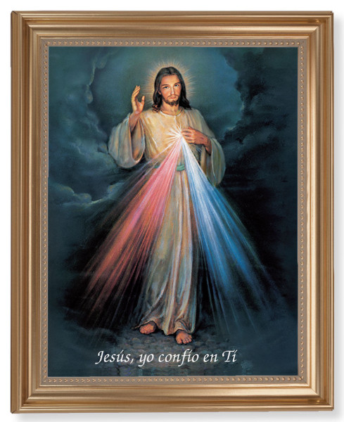Divine Mercy in Spanish 11x14 Framed Print Artboard - #129 Frame