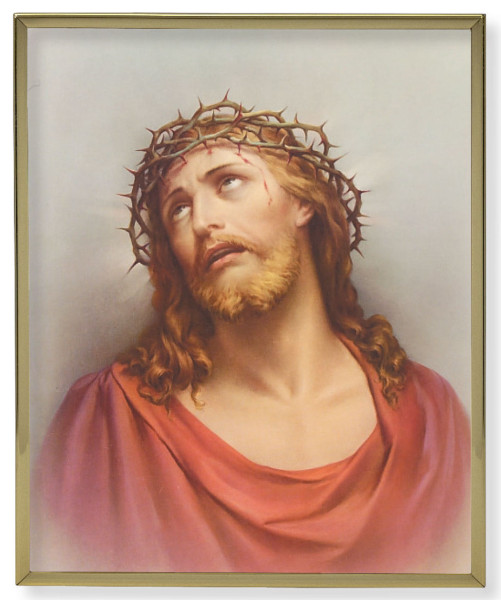 Ecce Homo 8x10 Gold Trim Plaque - Full Color