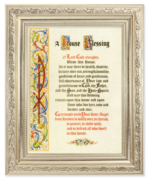 Formal House Blessing 6x8 Print Under Glass - #163 Frame