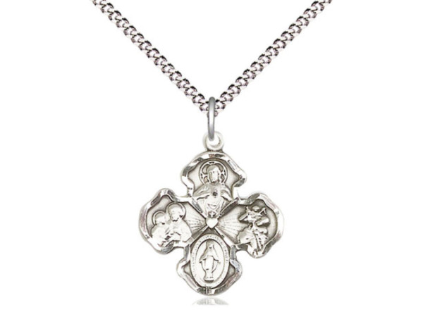 Four Way Scapular Medal  - Pewter