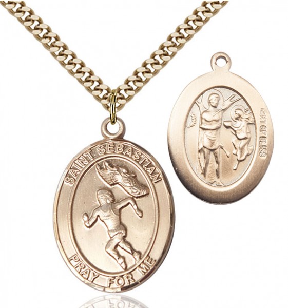 Women's St. Sebastian Track &amp; Field Medal - 14KT Gold Filled