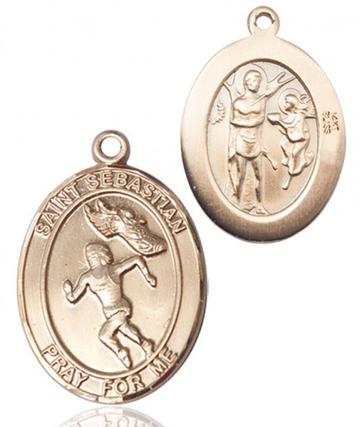 Women's St. Sebastian Track &amp; Field Medal - 14K Solid Gold