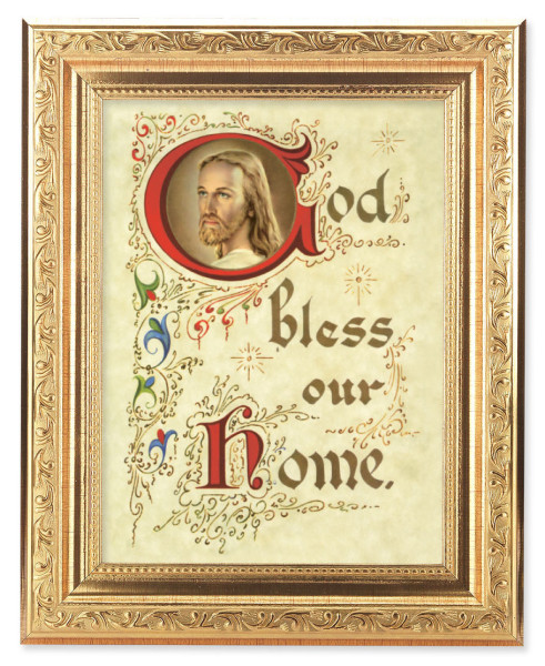 God Bless Our Home 6x8 Print Under Glass - #162 Frame