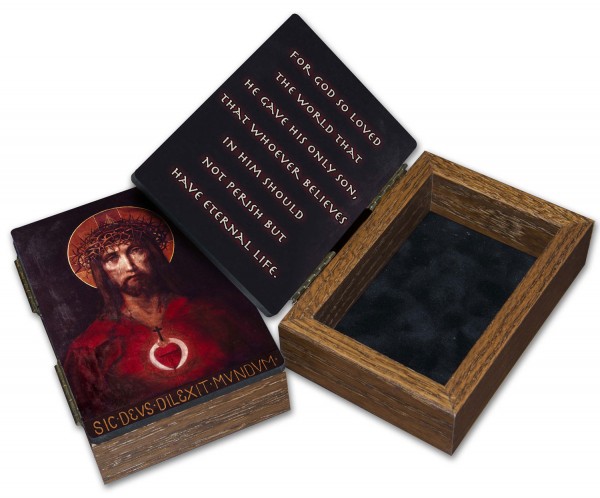 God So Loved the World Keepsake Box - Brown