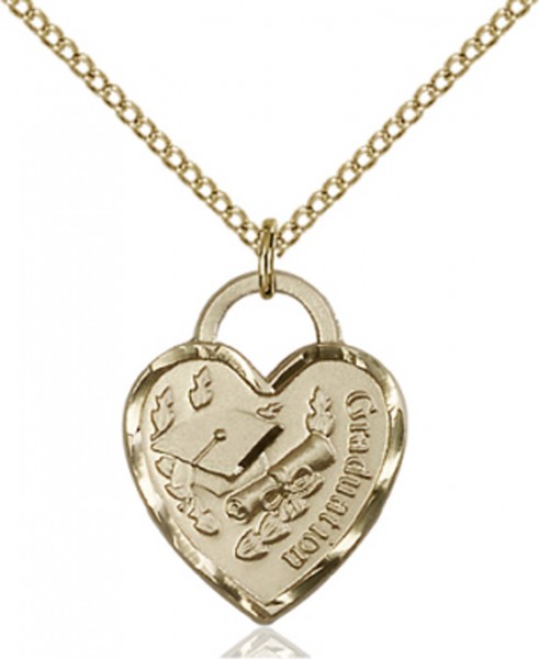 Graduation Heart Pendant - 14KT Gold Filled