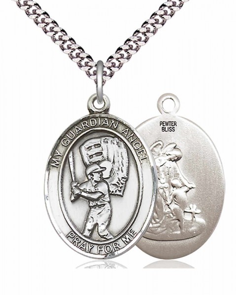 Guardian Angel Baseball Medal - Pewter