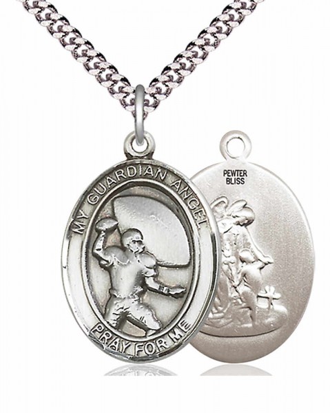Guardian Angel Football Patron Saint Medal - Pewter