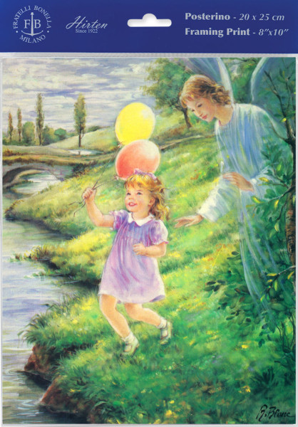 Guardian Angel with Girl Print - Sold in 3 Per Pack - Multi-Color