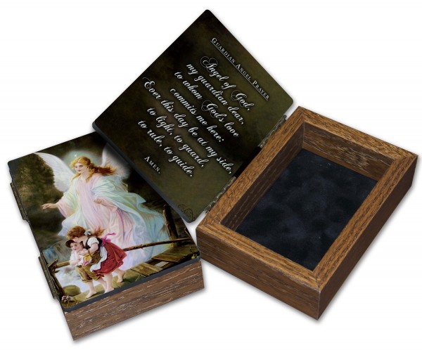 Guardian Angel Keepsake Box - Brown