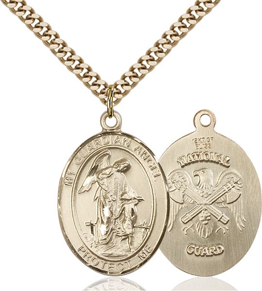 Guardian Angel National Guard Medal - 14KT Gold Filled