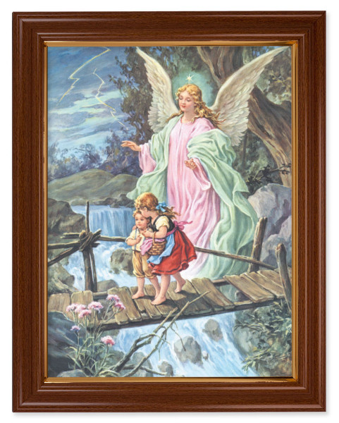 Guardian Angel Over the Bridge 12x16 Framed Print Artboard - #134 Frame