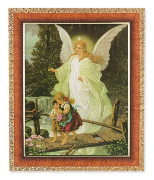 Guardian Angel Over Bridge 8x10 Framed Print Under Glass - #122 Frame