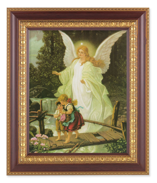 Guardian Angel Over Bridge 8x10 Framed Print Under Glass - #126 Frame