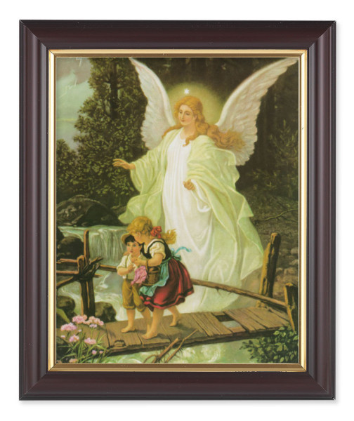Guardian Angel Over Bridge 8x10 Framed Print Under Glass - #133 Frame