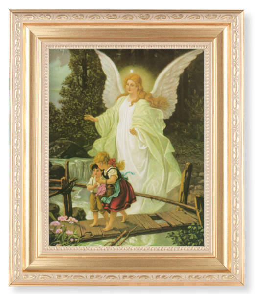 Guardian Angel Over Bridge 8x10 Framed Print Under Glass - #138 Frame