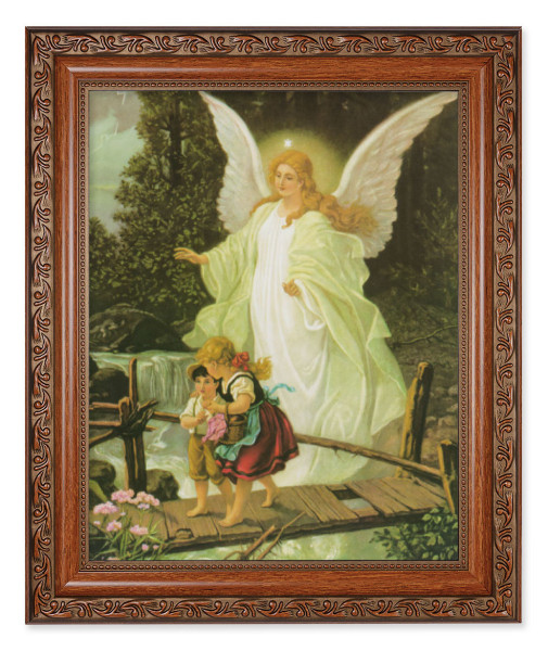 Guardian Angel Over Bridge 8x10 Framed Print Under Glass - #161 Frame