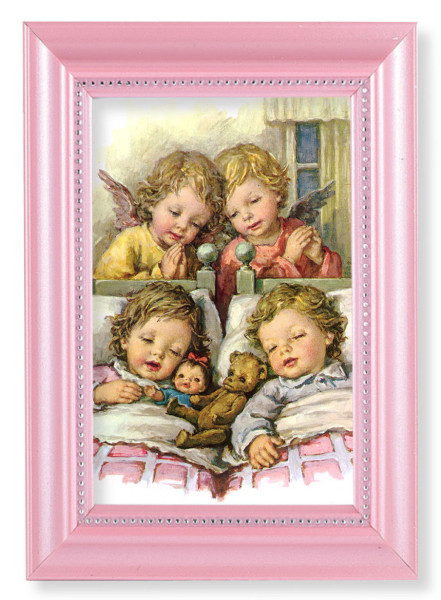 Guardian Angels with Twins 4x6 Print Pearlized Frame - #117 Frame