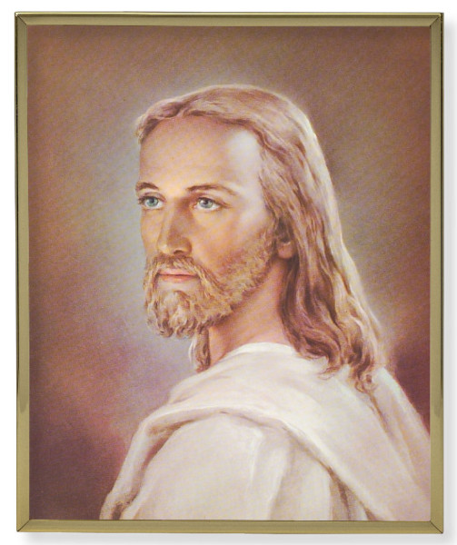 Head of Christ Gold Frame 8x10 Plaque - Full Color