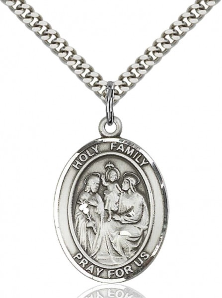 Holy Family Pendant - Pewter