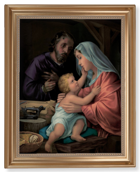 Holy Family in Joseph's Workshop 11x14 Framed Print Artboard - #129 Frame