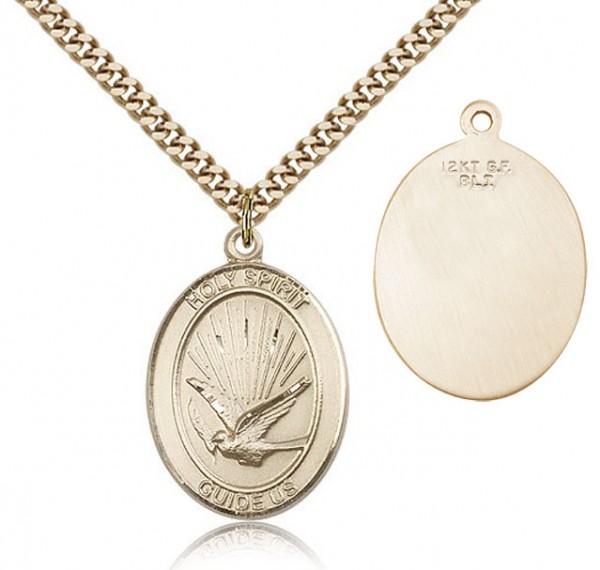 Oval Holy Spirit Guide Us Pendant - 14KT Gold Filled