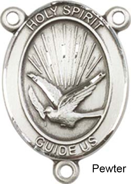 Holy Spirit Rosary Centerpiece Sterling Silver or Pewter - Pewter