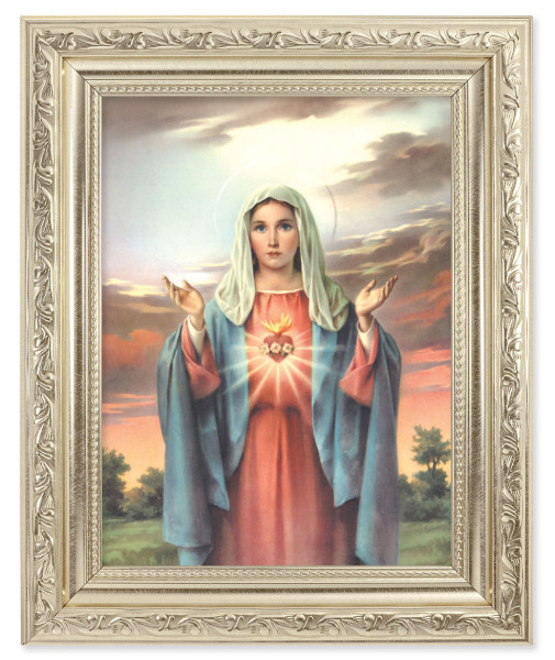 Immaculate Heart of Mary 6x8 Print Under Glass - #163 Frame