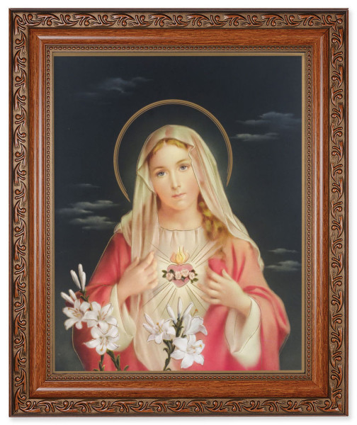 Immaculate Heart of Mary 8x10 Framed Print Under Glass - #161 Frame