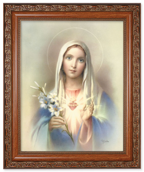 Immaculate Heart of Mary 8x10 Framed Print Under Glass - #161 Frame